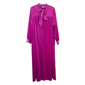 Vintage Gillian O'Malley Velour Pink Zip-Up Robe